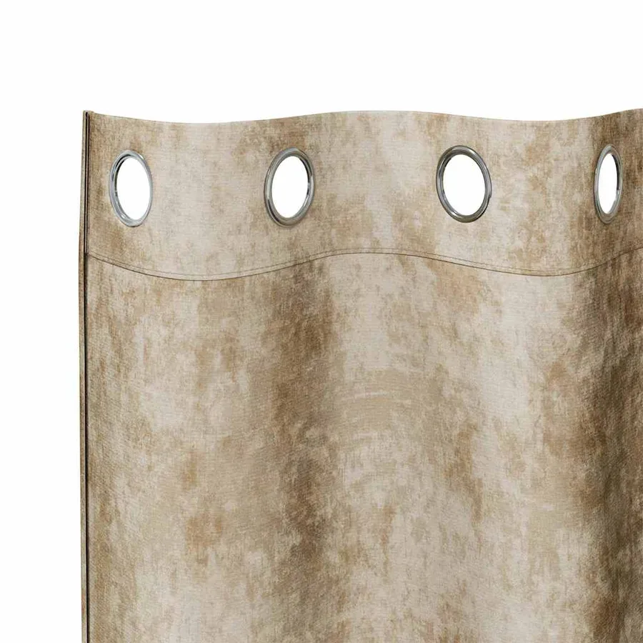 Rideaux en velours 2 pcs Crème 260 x 140 cm Velours - 5