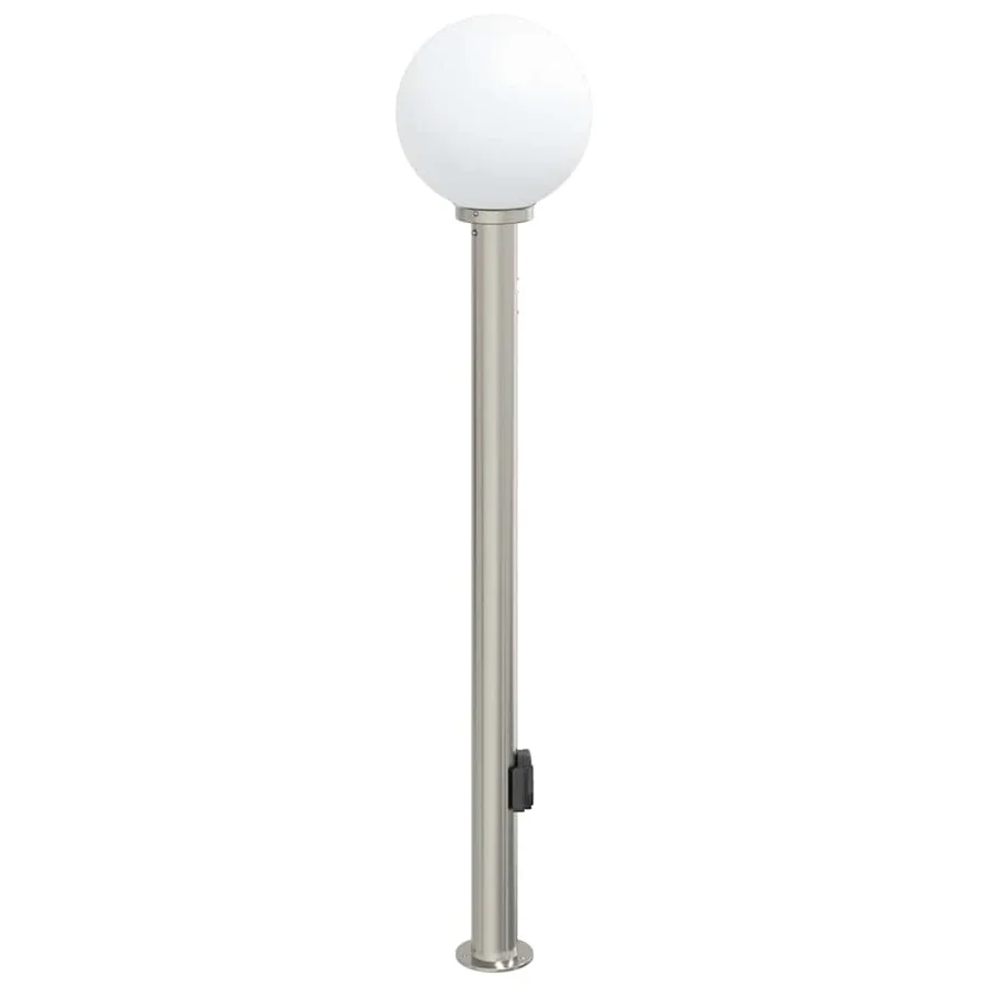 Borne lumineuse avec détecteur et prise 120 cm acier inoxydable IP44 - 4