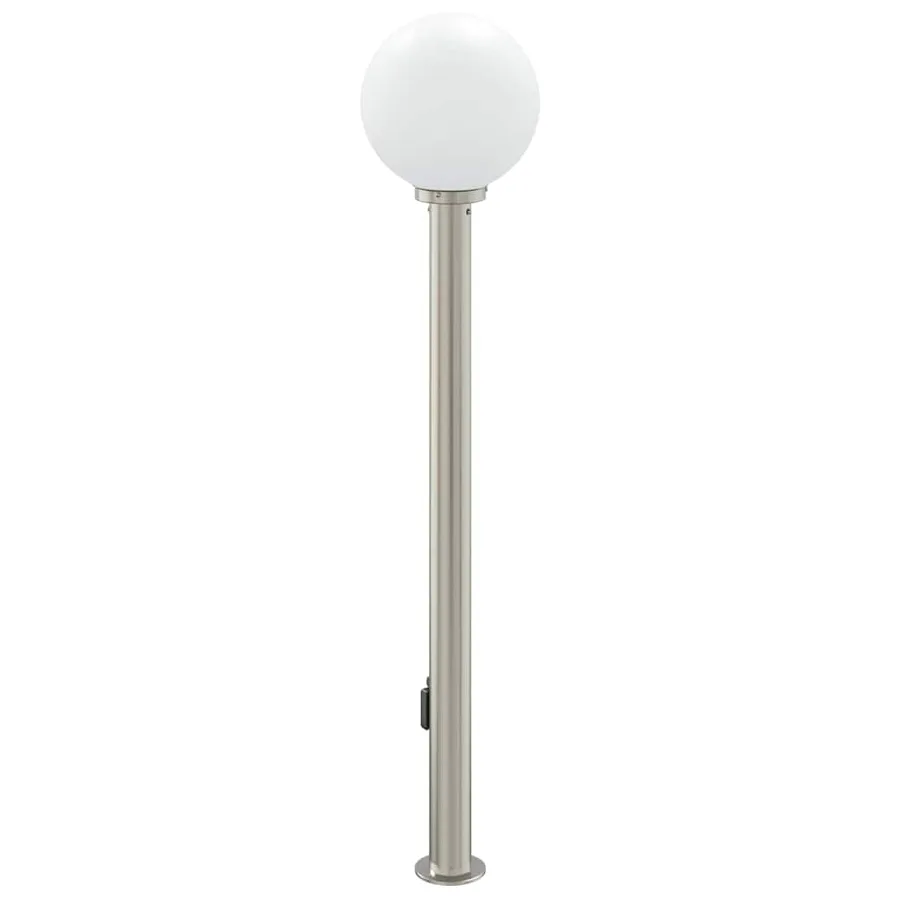Borne lumineuse avec détecteur et prise 120 cm acier inoxydable IP44 - 5