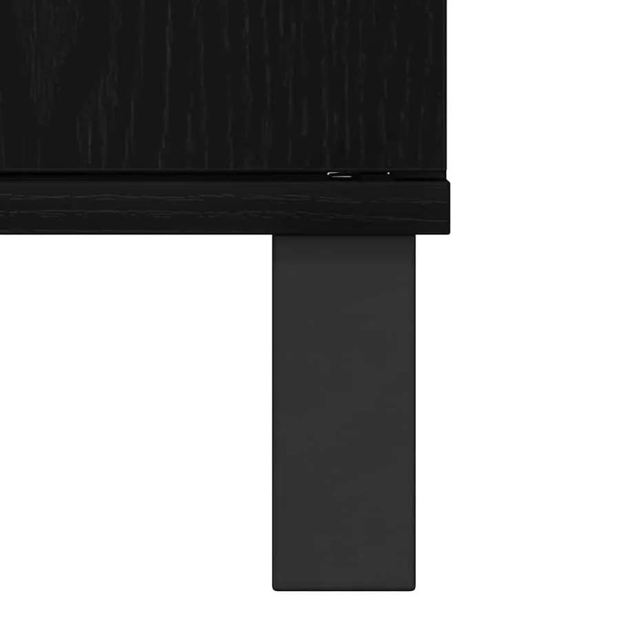 Meuble de Lavabo de Salle de Bain Chêne noir 65 x 33 x 60 cm - 12
