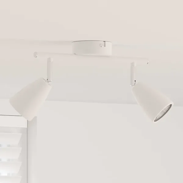 Spot de plafond Blanc 25.5 x 8 x 16 cm Métal