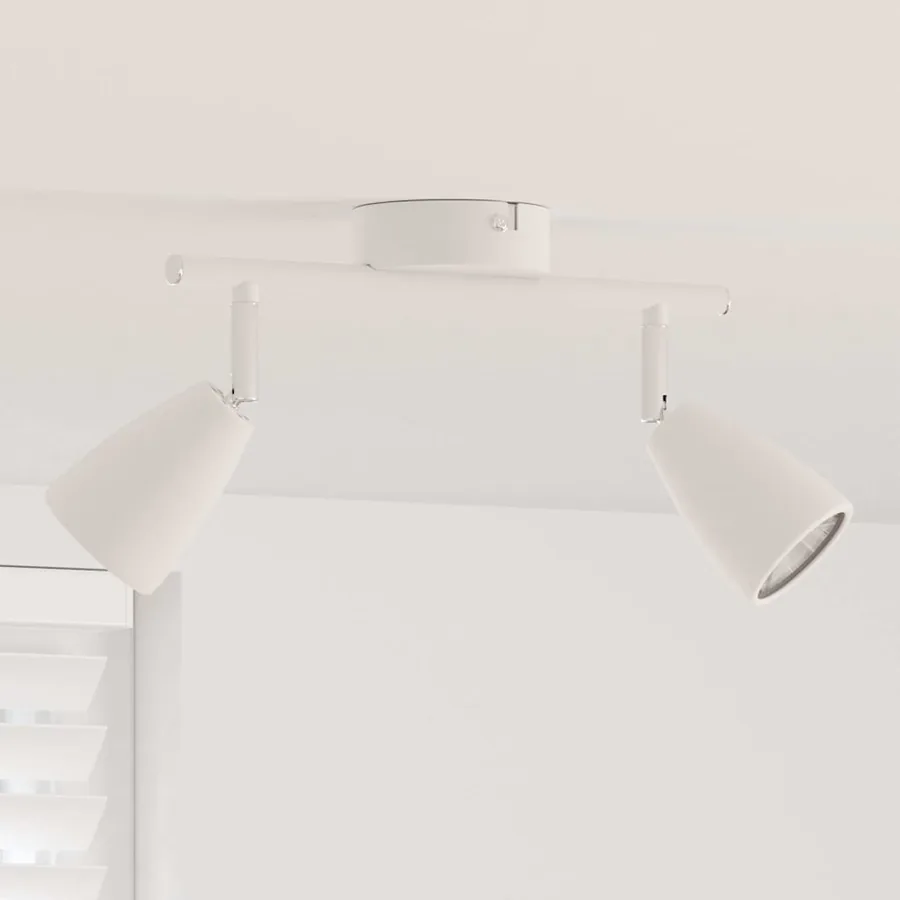 Spot de plafond Blanc 25.5 x 8 x 16 cm Métal
