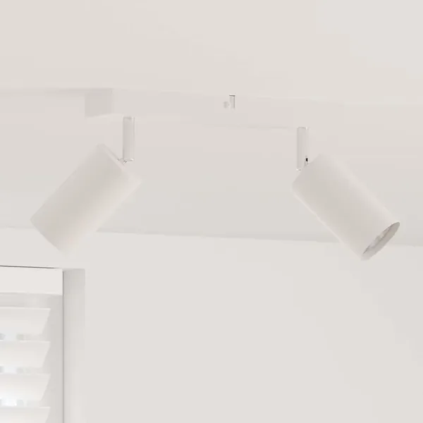 Spot de plafond avec des projecteurs Blanc 26 x 6 x 16 cm Métal