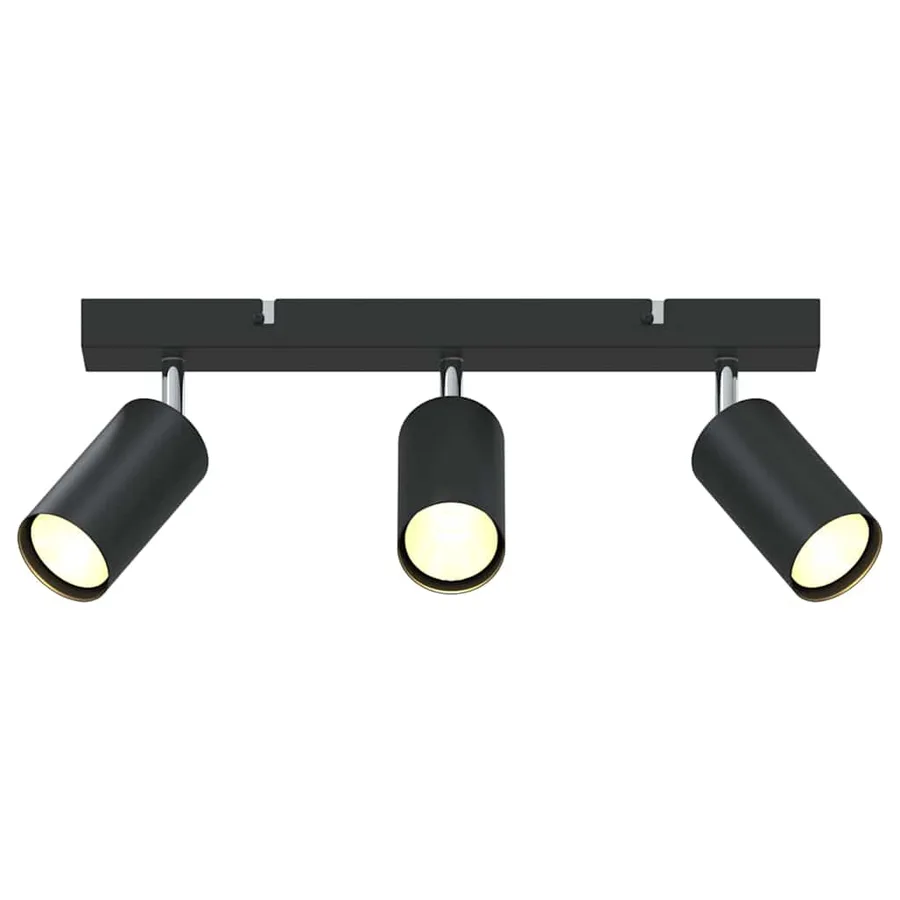 Spot de plafond avec des projecteurs Noir 38 x 6 x 16 cm Métal - 11