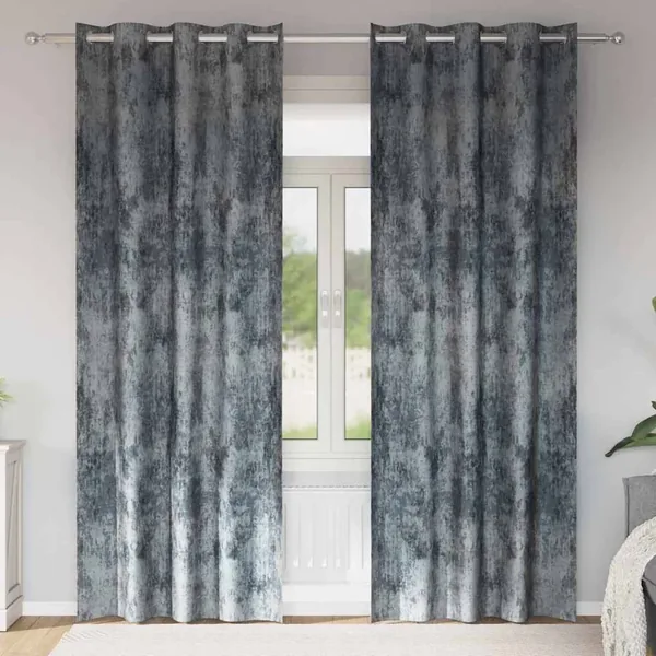 Rideaux en velours 2 pcs Gris Argenté 260 x 140 cm Velours