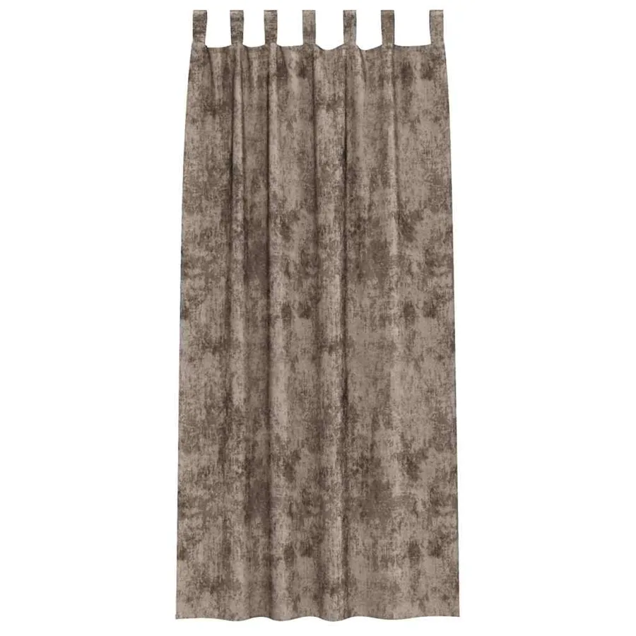 Rideaux en velours 2 pcs Cappuccino 245 x 140 cm Velours - 4