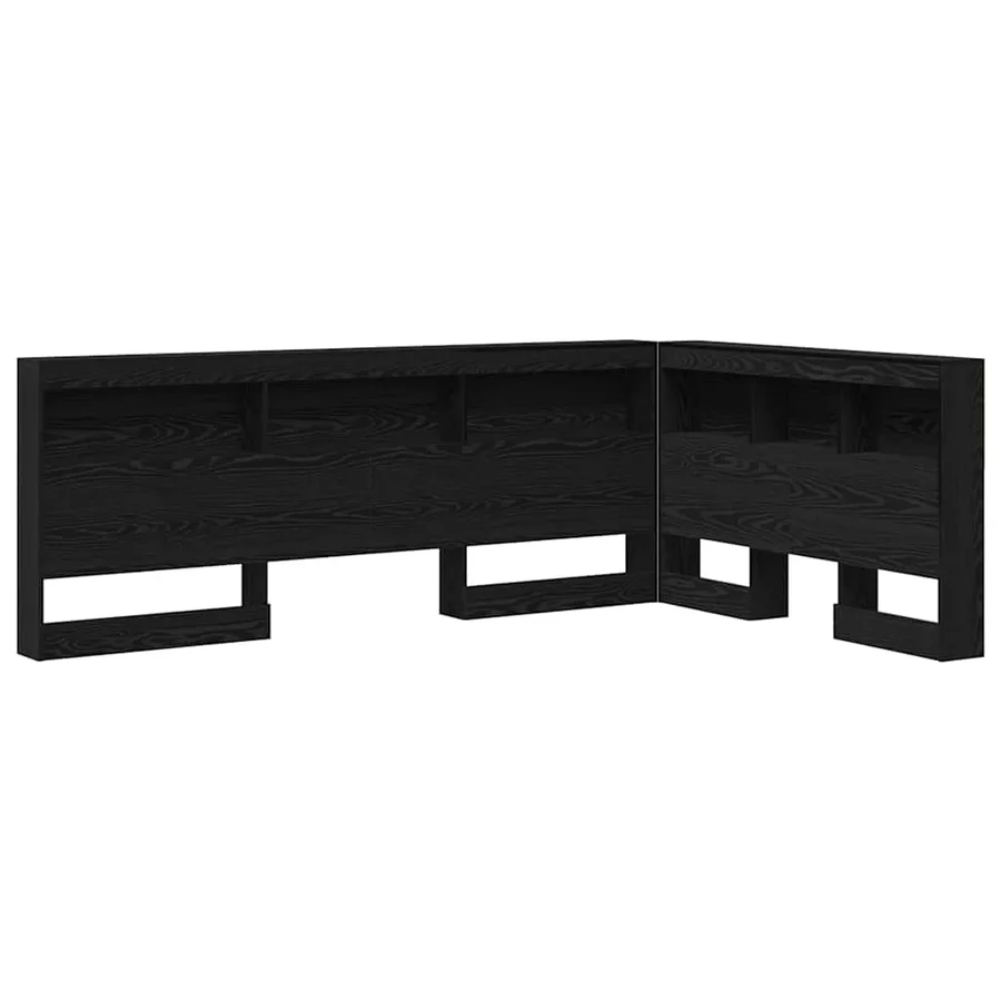 Tête de lit de rangement Chêne noir 207,5 x 137,5 x 76,5 cm - 2