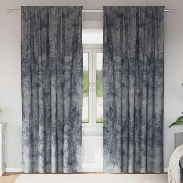 Rideaux en velours 2 pcs Gris Argenté 245 x 140 cm Velours