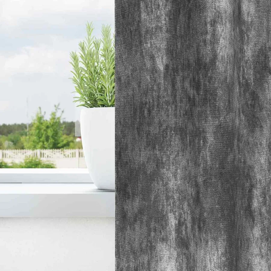 Rideaux en velours 2 pcs Gris 260 x 140 cm Velours - 3