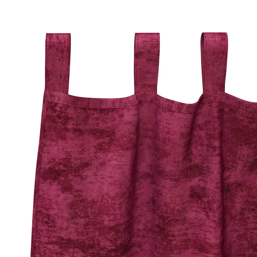 Rideaux en velours 2 pcs Rouge bordeaux 225 x 140 cm Velours - 5
