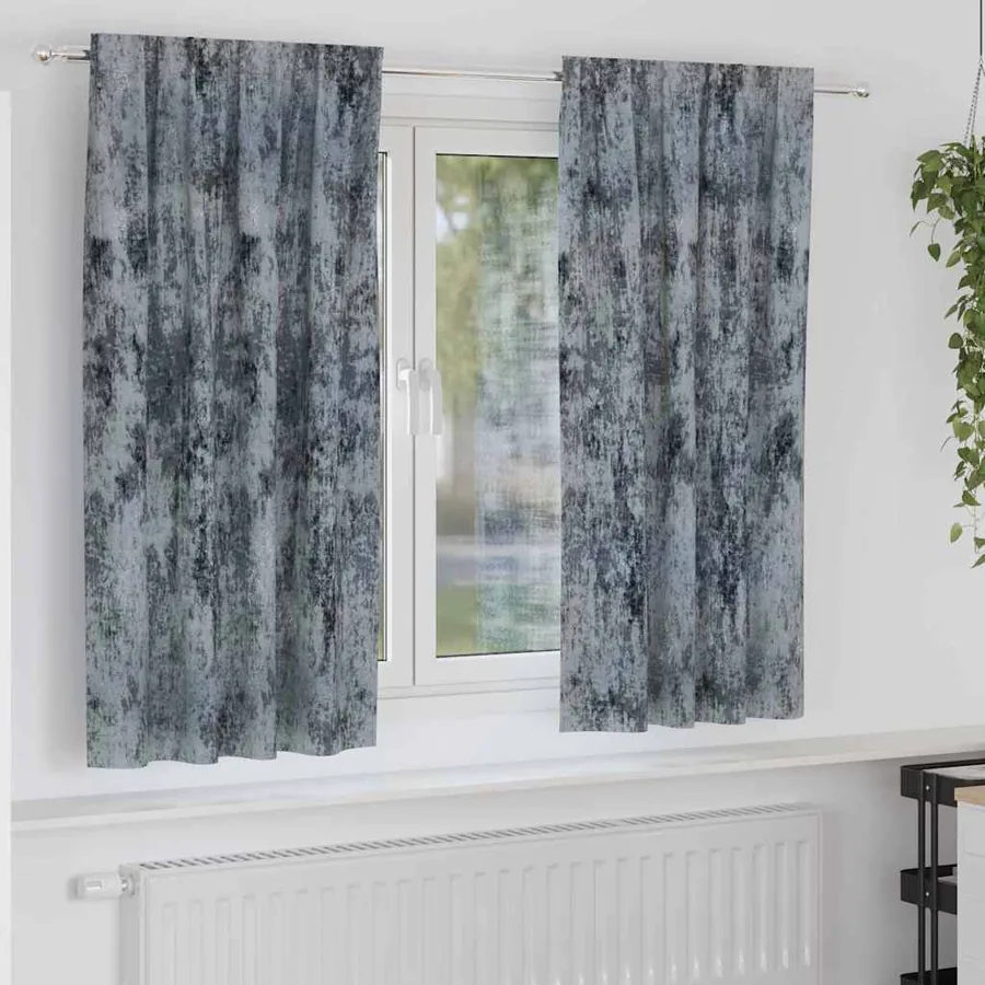 Rideaux en velours 2 pcs Gris Argenté 175 x 140 cm Velours