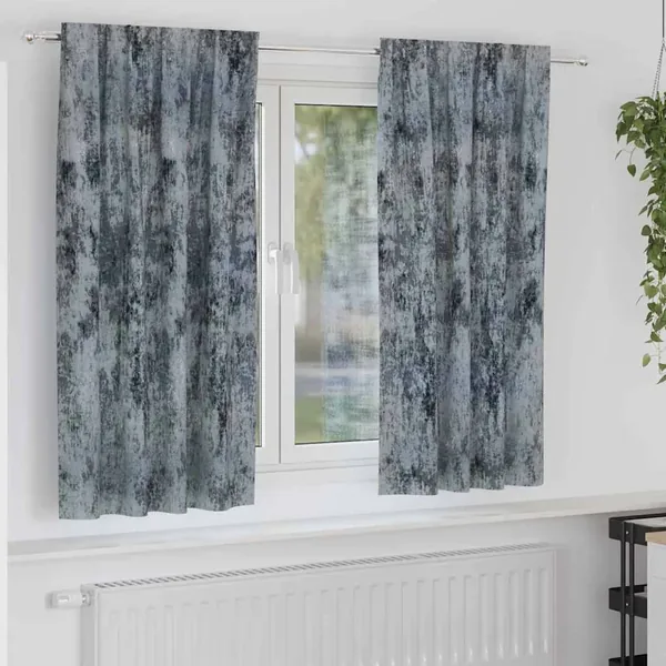 Rideaux en velours 2 pcs Gris Argenté 175 x 140 cm Velours