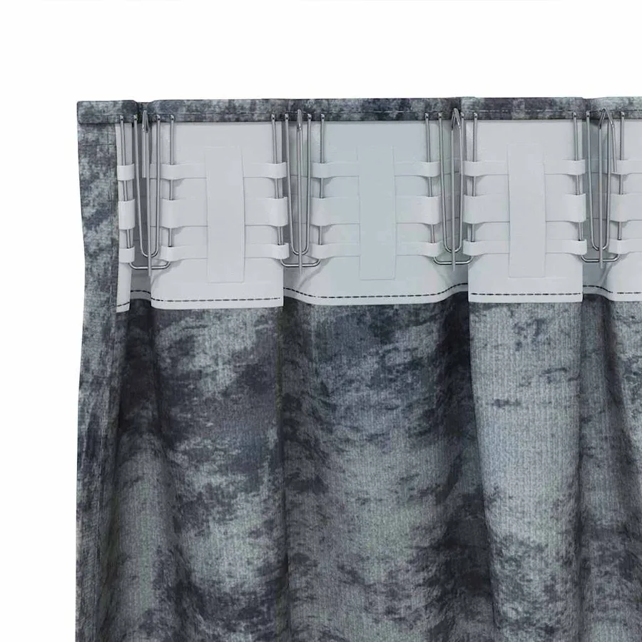 Rideaux en velours 2 pcs Gris Argenté 175 x 140 cm Velours - 5