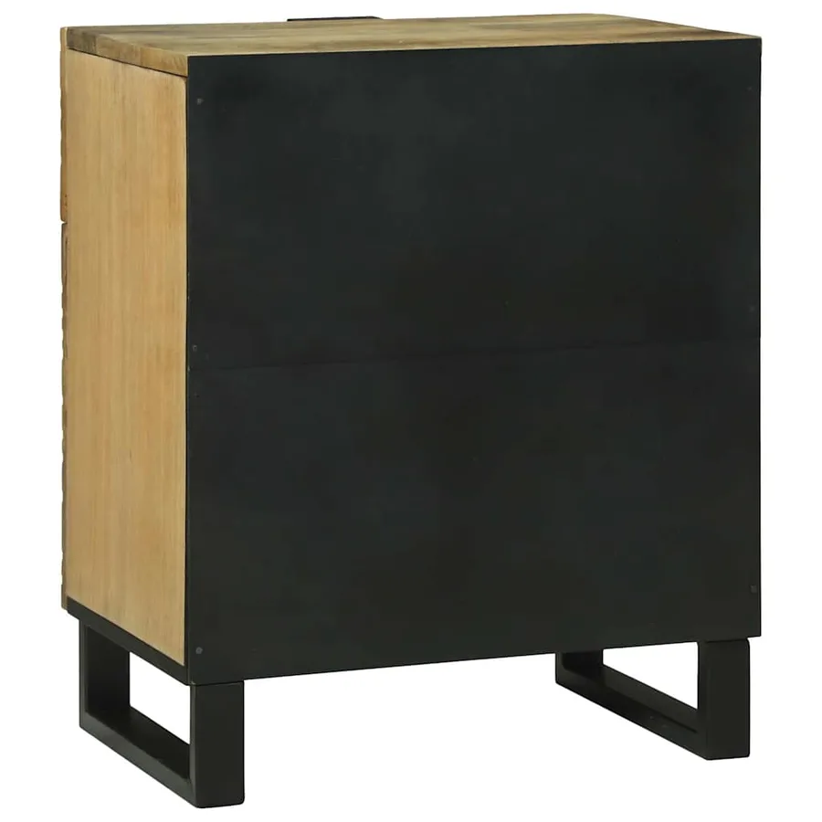 Table de chevet Naturel 50 x 33 x 60 cm Bois d'ingénierie - 5