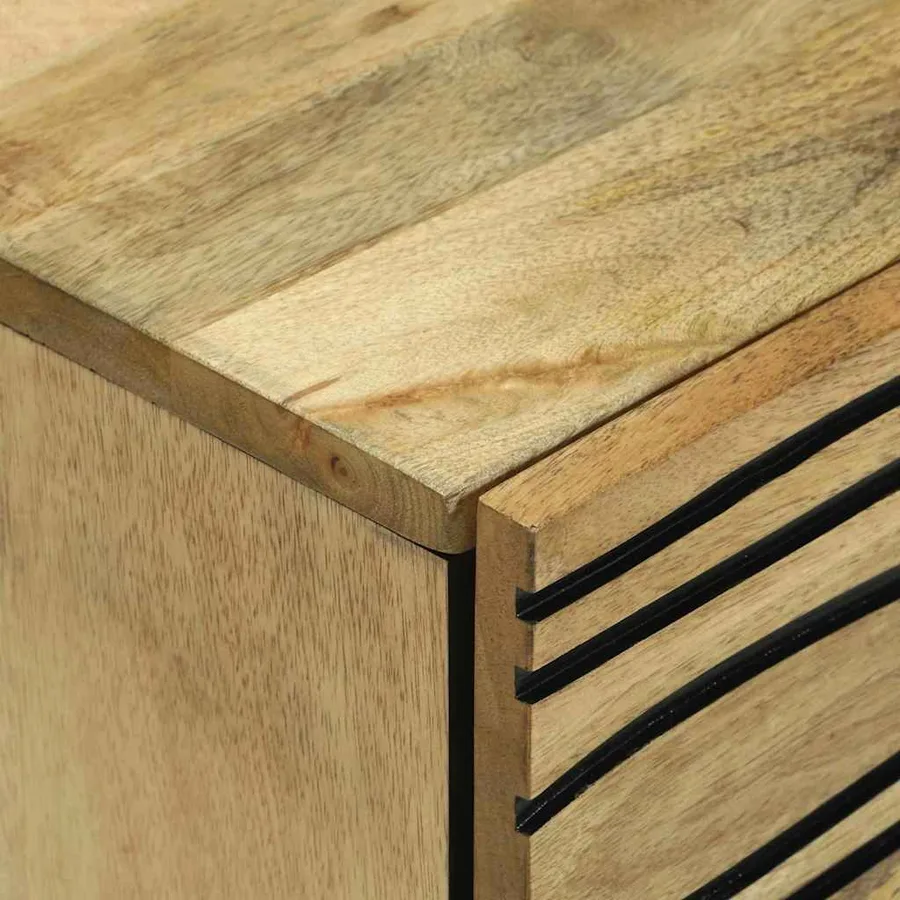 Table de chevet Naturel 50 x 33 x 60 cm Bois d'ingénierie - 6