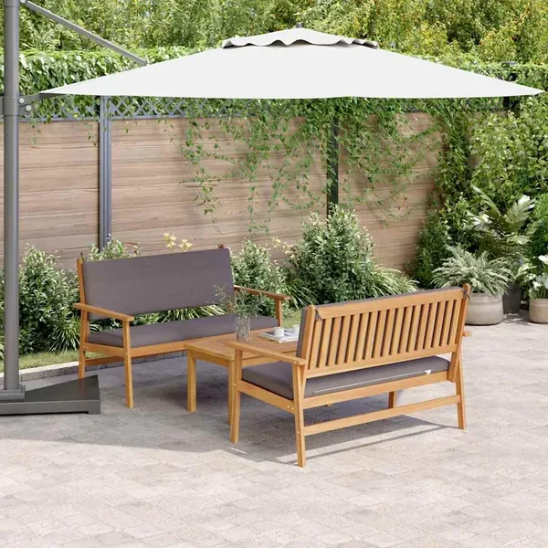 Ensemble de canapé de jardin 3 pcs Marron 120 x 65,5 x 79 cm