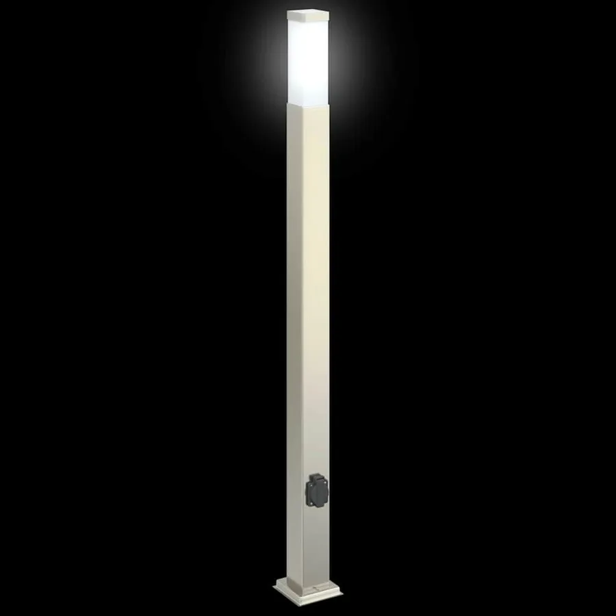 Bornes lumineuses avec sortie lot de 3 110 cm acier inoxydable IP44 - 5