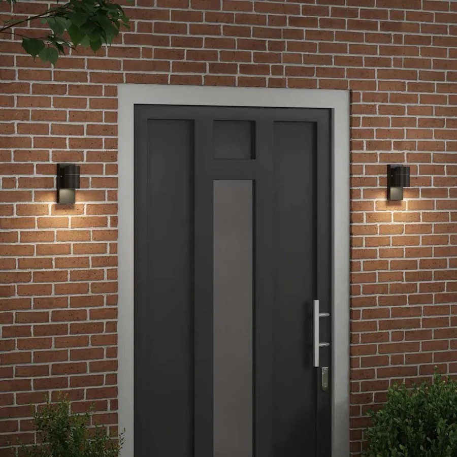 Applique Murale Extérieure 2 pcs Noir 6,5 x 10,5 x 16 cm - 3