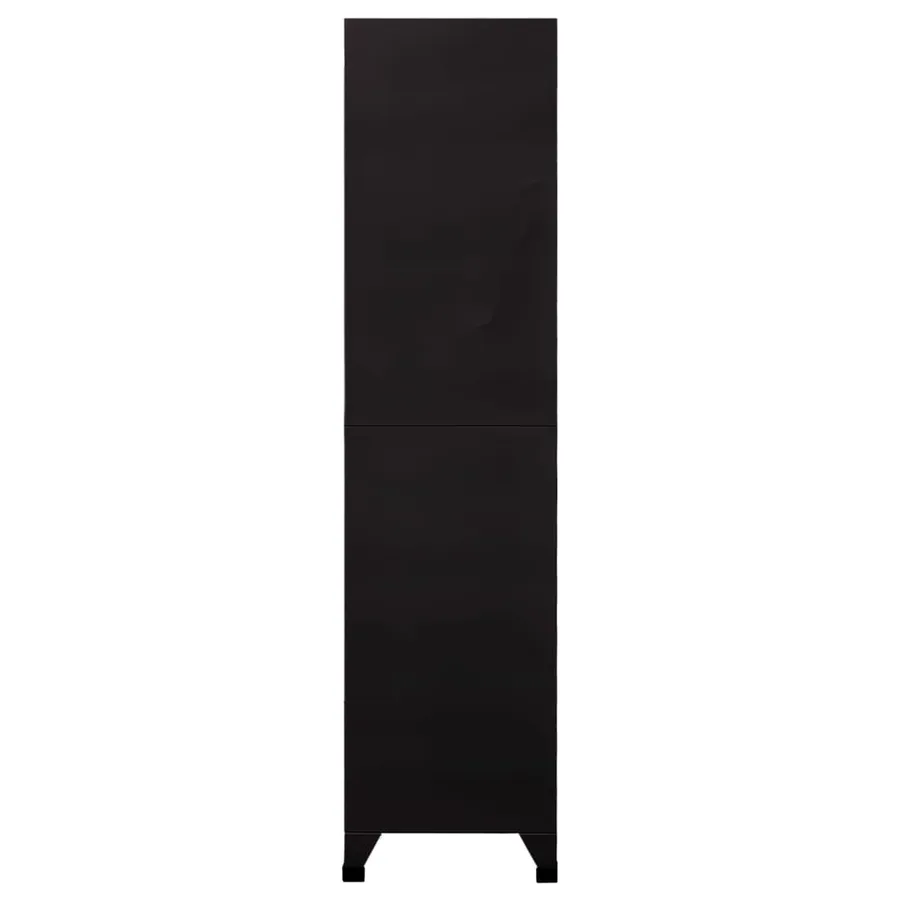 Armoire à casiers Noir 90x45x180 cm Acier - 3