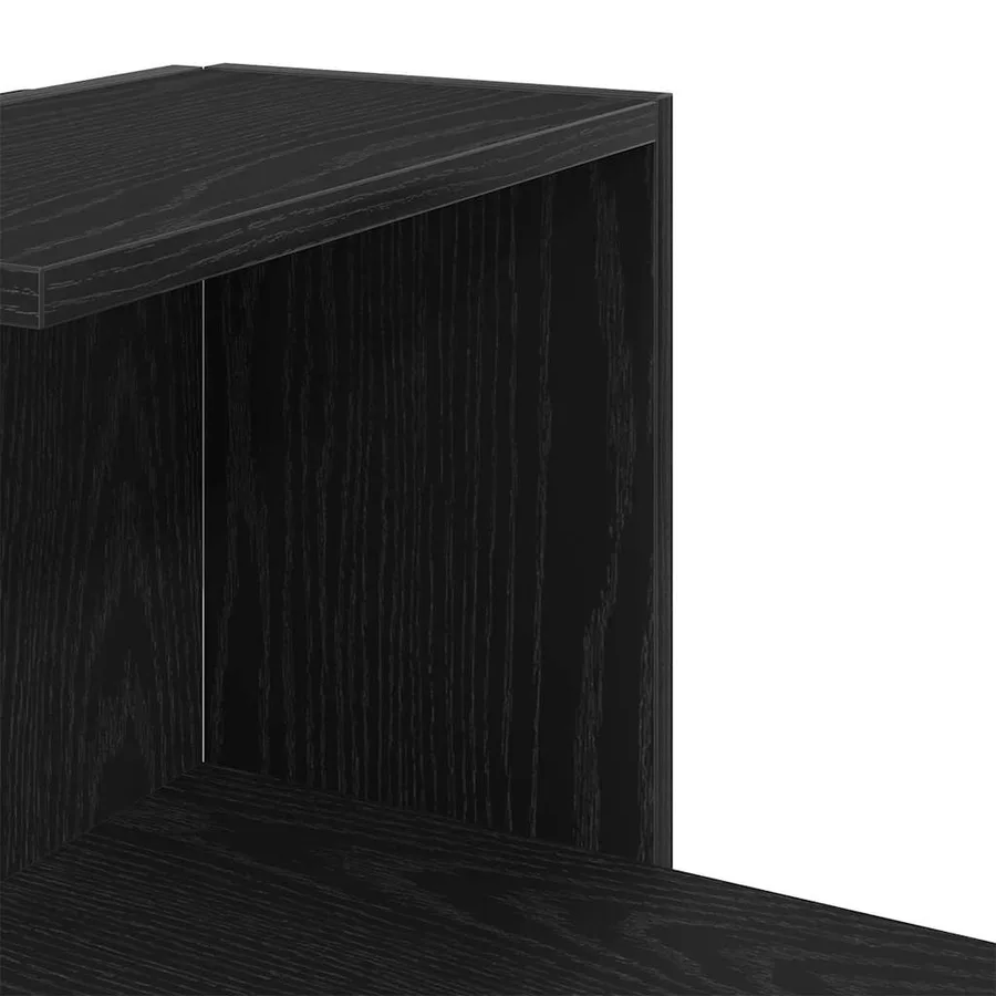 Étagère d'angle murale Chêne noir 36.5 x 36.5 x 140 cm - 7