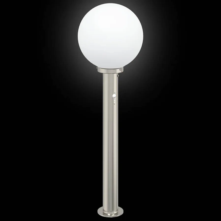 Bornes lumineuses avec détecteur lot de 3 80 cm acier inoxydable IP44 - 5