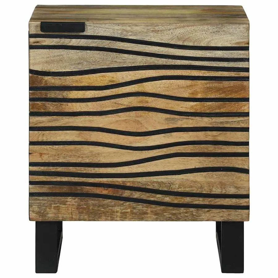 Table de chevet 2 pcs Naturel 40 x 33 x 46 cm Bois d'ingénierie - 4