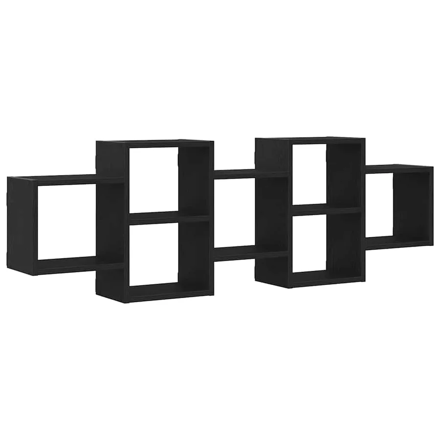 Étagère murale en chêne noir 129 x 18 x 42 cm bois d'ingénierie - 2