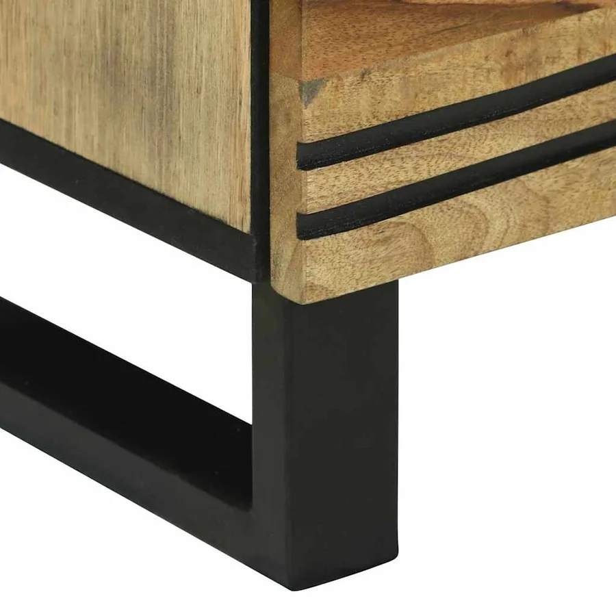 Table de chevet Naturel 50 x 33 x 62 cm Bois d'ingénierie - 8