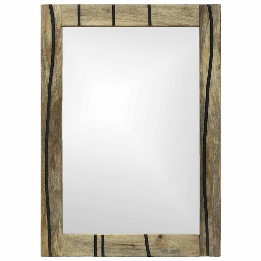 Miroir de salle de bain Rectangulaire Naturel 50 x 2,5 x 70 cm - 2