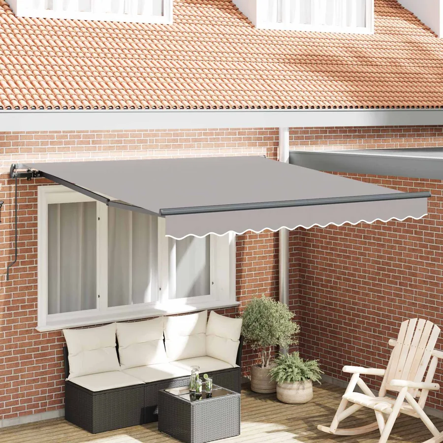 Auvent rétractable Gris clair 300 x 250 cm
