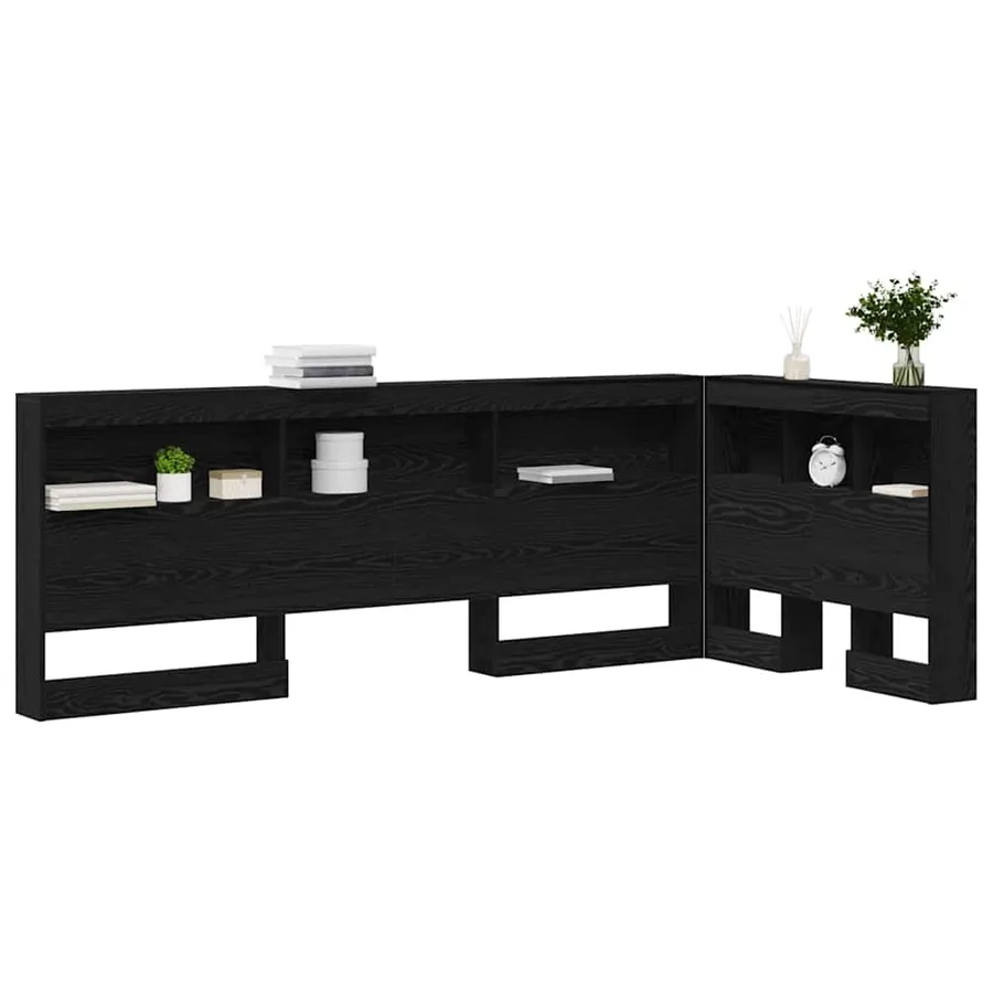 Tête de lit de rangement Chêne noir 80 cm Bois d'ingénierie - 3