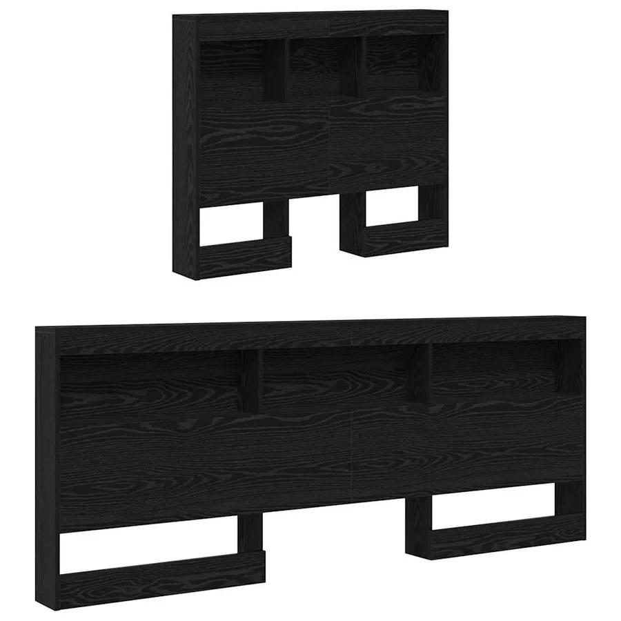 Tête de lit de rangement Chêne noir 80 cm Bois d'ingénierie - 5