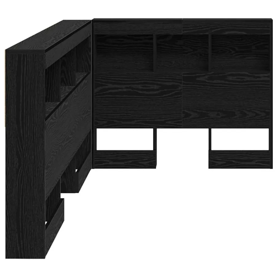 Tête de lit de rangement Chêne noir 80 cm Bois d'ingénierie - 7