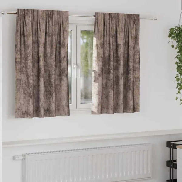Rideaux en velours 2 pcs Cappuccino 140 x 140 cm Velours
