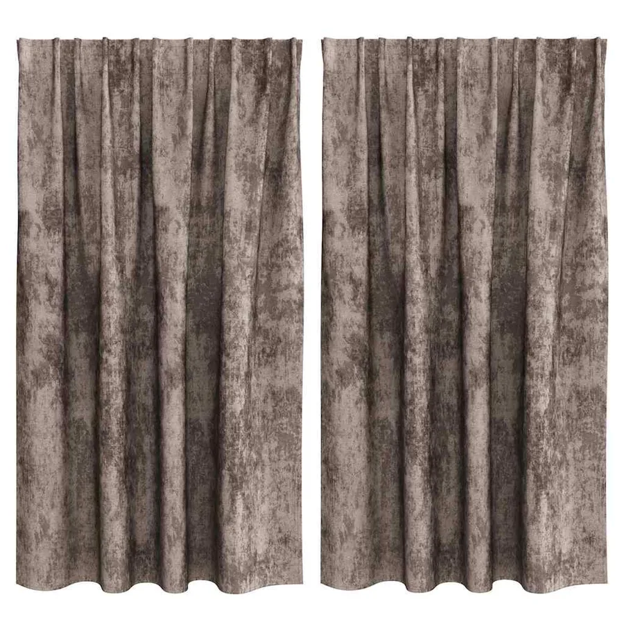 Rideaux en velours 2 pcs Cappuccino 140 x 140 cm Velours - 2