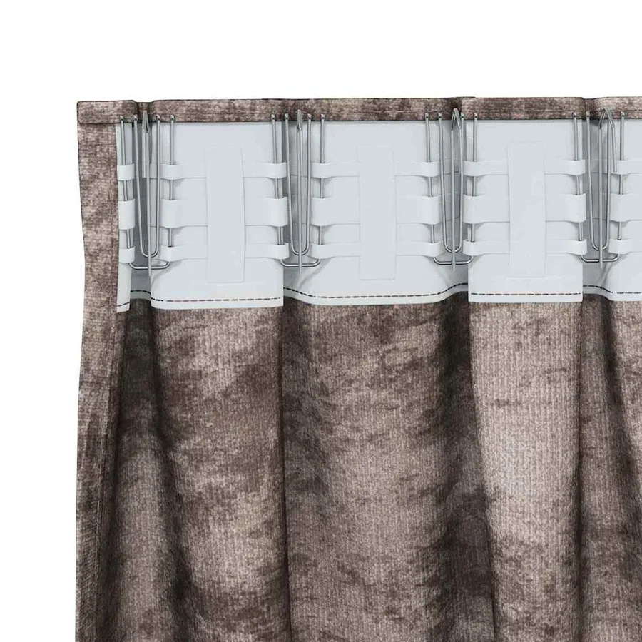 Rideaux en velours 2 pcs Cappuccino 140 x 140 cm Velours - 5