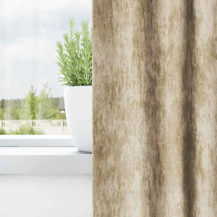 Rideaux en velours 2 pcs Crème 175 x 140 cm Velours - 3