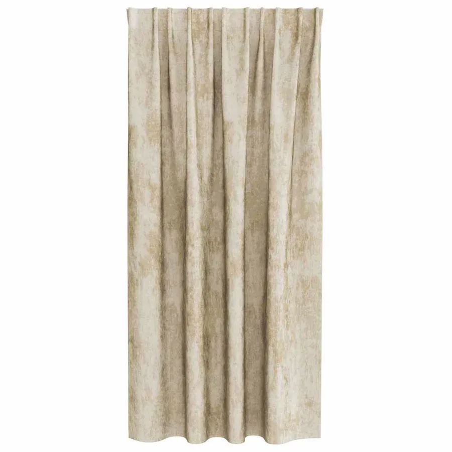 Rideaux en velours 2 pcs Crème 175 x 140 cm Velours - 4