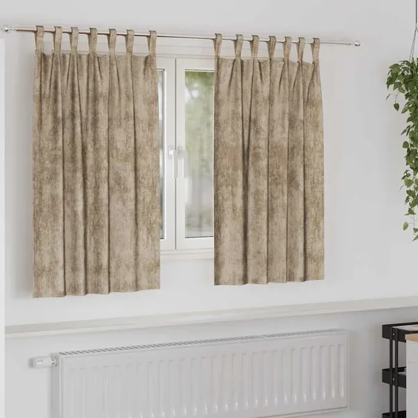 Rideaux en velours 2 pcs Champagne 140 x 140 cm Velours