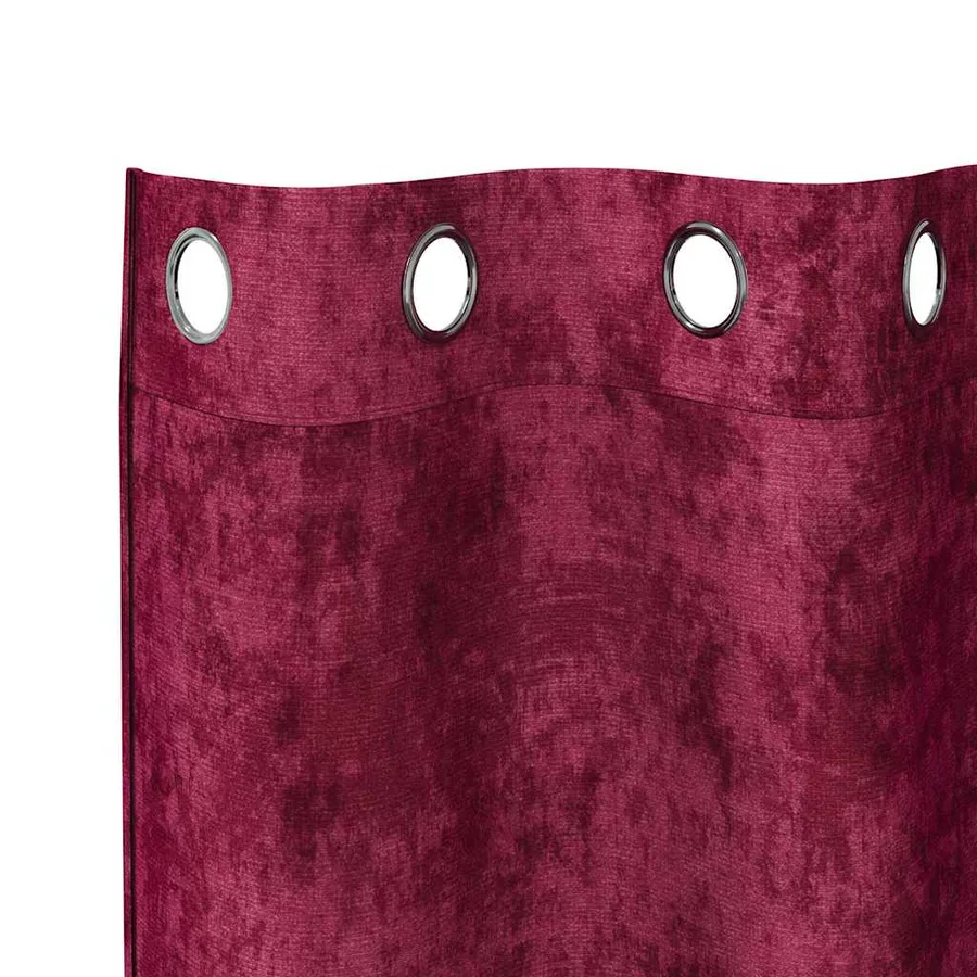Rideaux en velours 2 pcs Bordeaux 175 x 140 cm Velours - 5