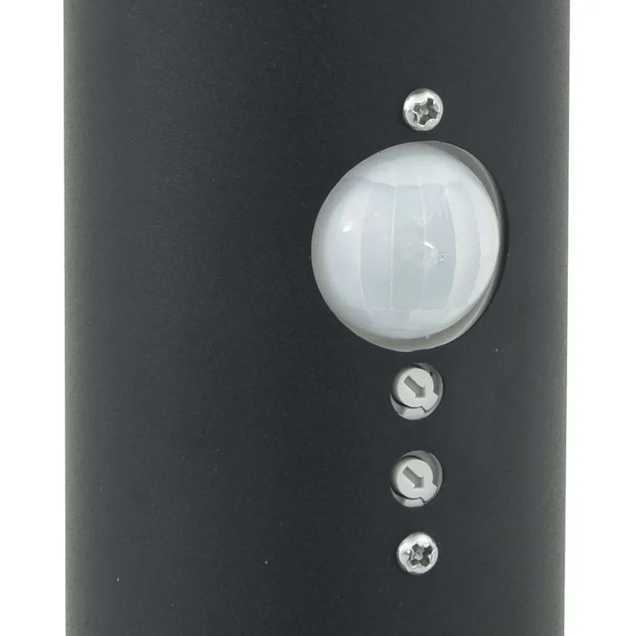 Borne lumineuse avec capteur et prise 80 cm Noir IP44 - 8