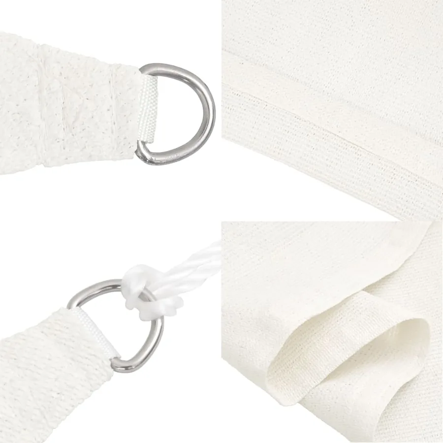Voile d'ombrage PEHD Triangulaire 3,6 x 3,6 x 3,6 m Blanc - 6