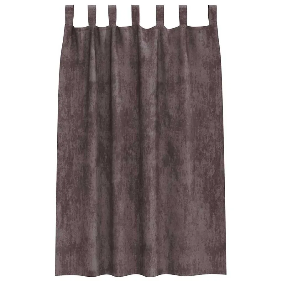 Rideaux en velours 2 pcs Marron 175 x 140 cm Velours - 4