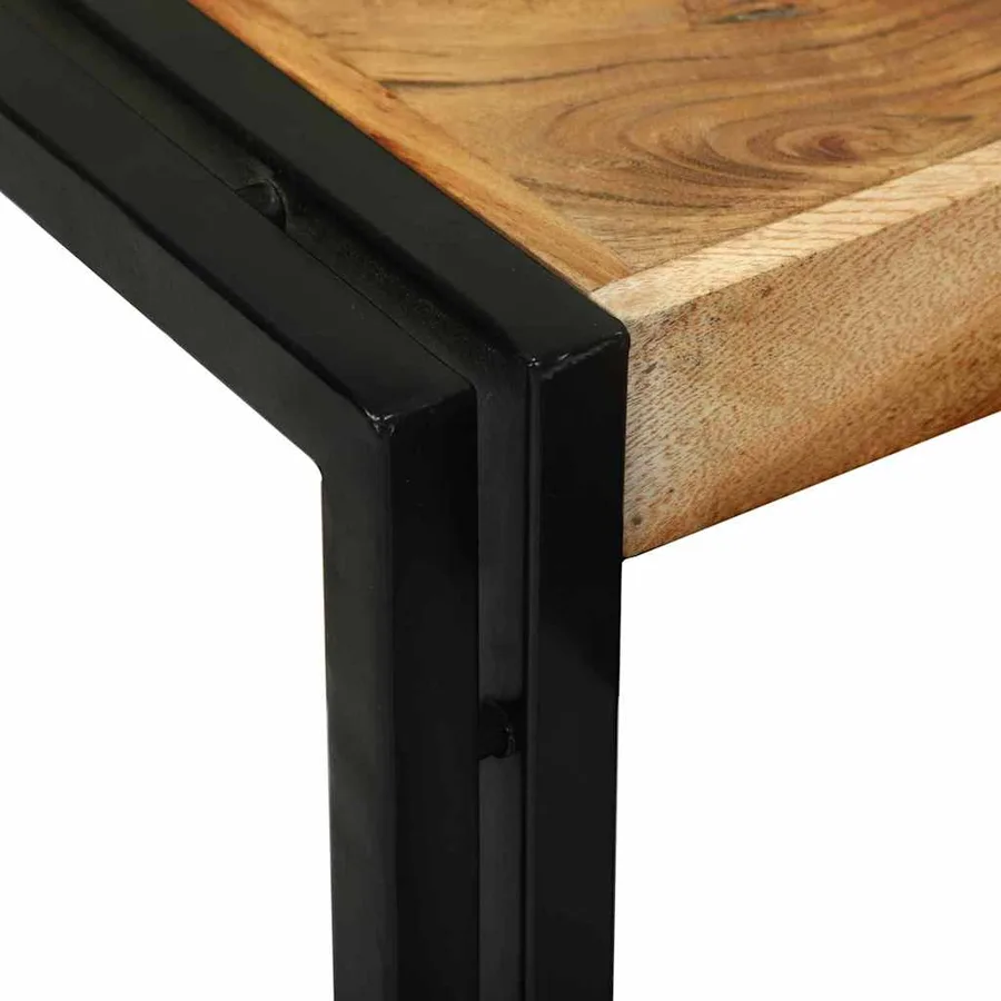 Table Gigogne 3 pcs Bois d'acacia massif et métal - 6
