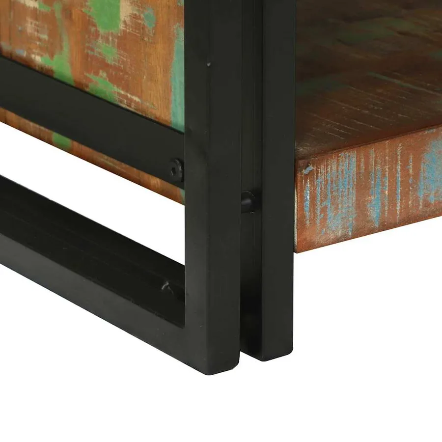Table basse Multicolore 120 x 50 x 38 cm Bois Recyclé Solide - 7