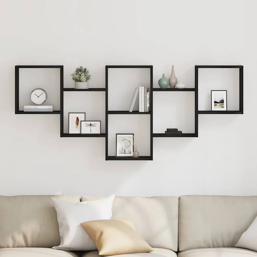Étagère murale en chêne noir 159 x 18 x 66 cm bois d'ingénierie - 3