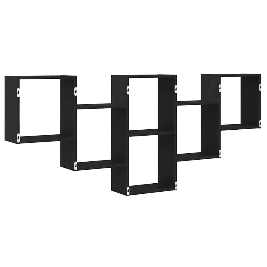 Étagère murale en chêne noir 159 x 18 x 66 cm bois d'ingénierie - 7