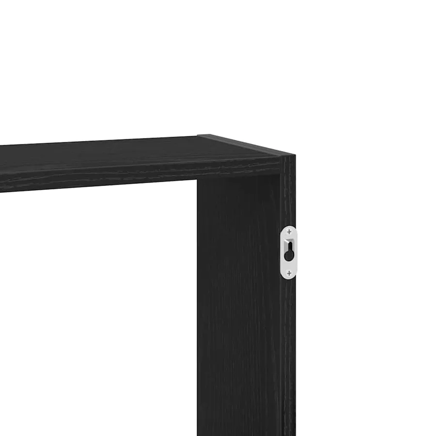 Étagère murale en chêne noir 159 x 18 x 66 cm bois d'ingénierie - 9