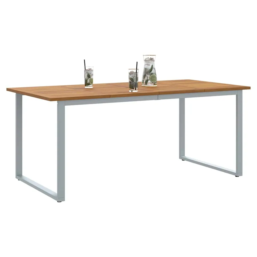 Table de Jardin Gris 180 x 90 x 75 cm Bois d'Acacia Massif - 3