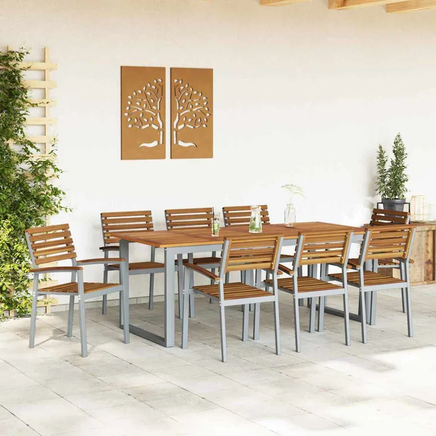 Chaise de jardin 8 pcs Marron 56 x 57 x 87 cm - 3